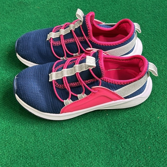 Vibrant Blue and Pink Kids Sneakers - Picture 2 of 6